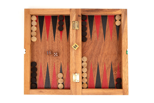 Backgammon & Checkers Foldable Board Game 2 in 1