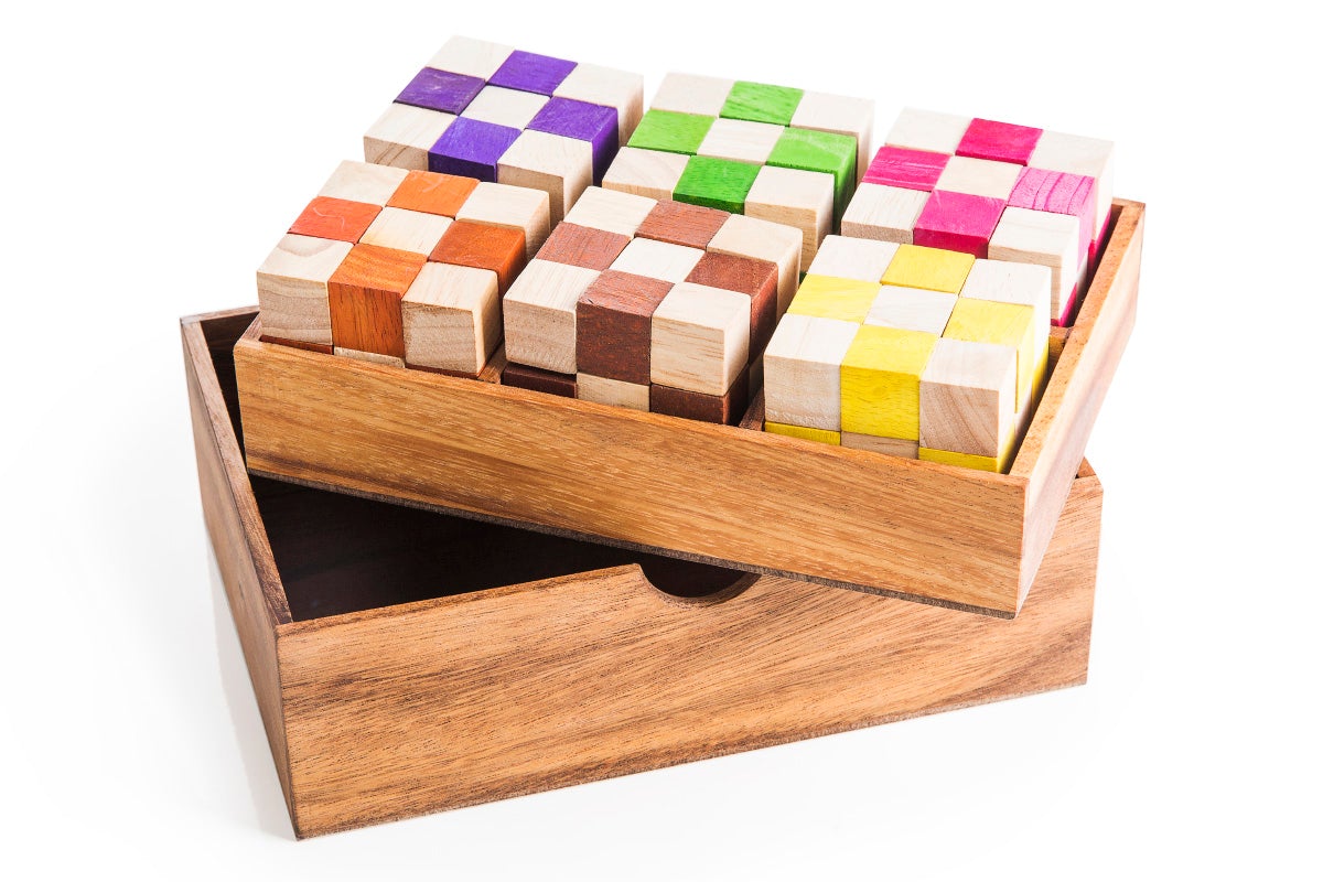 6 Snake Cube Puzzle Set - Multiple Configurations and Colors